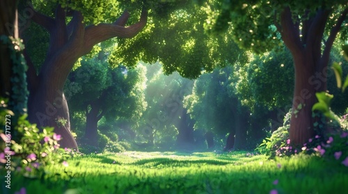 Wallpaper Mural 3D cartoon forest wallpaper Torontodigital.ca