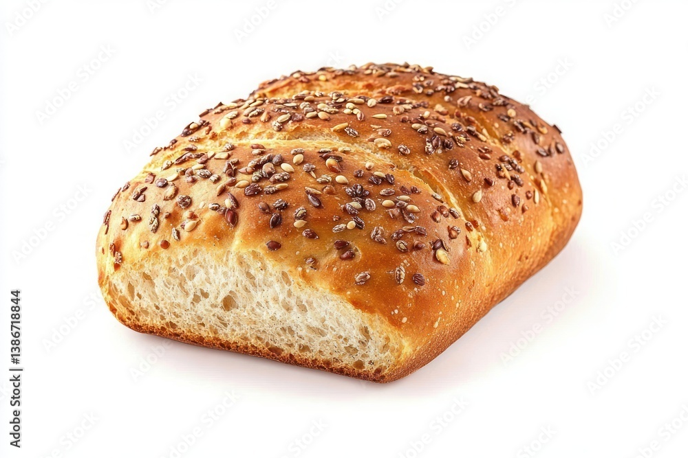 Multigrain Bread Roll with Seeds Fresh Baked Homemade Ciabatta Baguette Rye Oat Whole Wheat Organic Flour Closeup Delicious Healthy Gourmet Breakfast Multigrain Bread Roll with Seeds Fresh Baked Homemade Ciabatta Baguette Rye Oat Whole Wheat Organic Flour Closeup Delicious Healthy Gourmet Breakfast