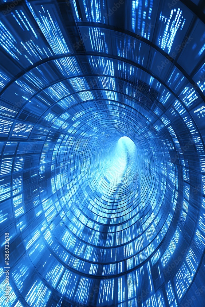 Naklejka premium Digital Tunnel Abstract