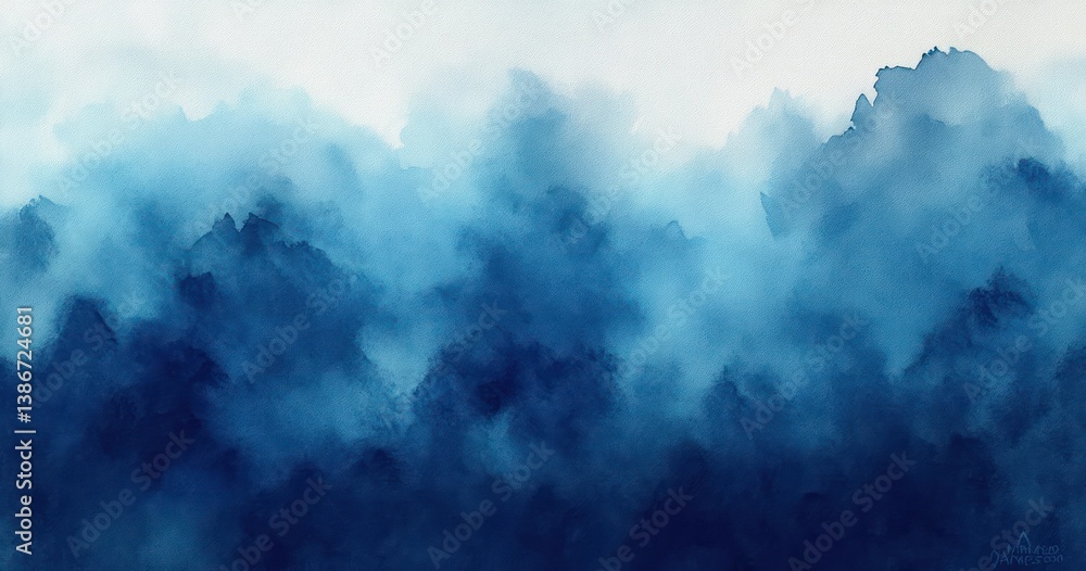 Abstract Watercolor Background in Deep Blue and Teal with Fluid Texture and Soft Gradients Abstract Watercolor Background in Deep Blue and Teal with Fluid Texture and Soft Gradients