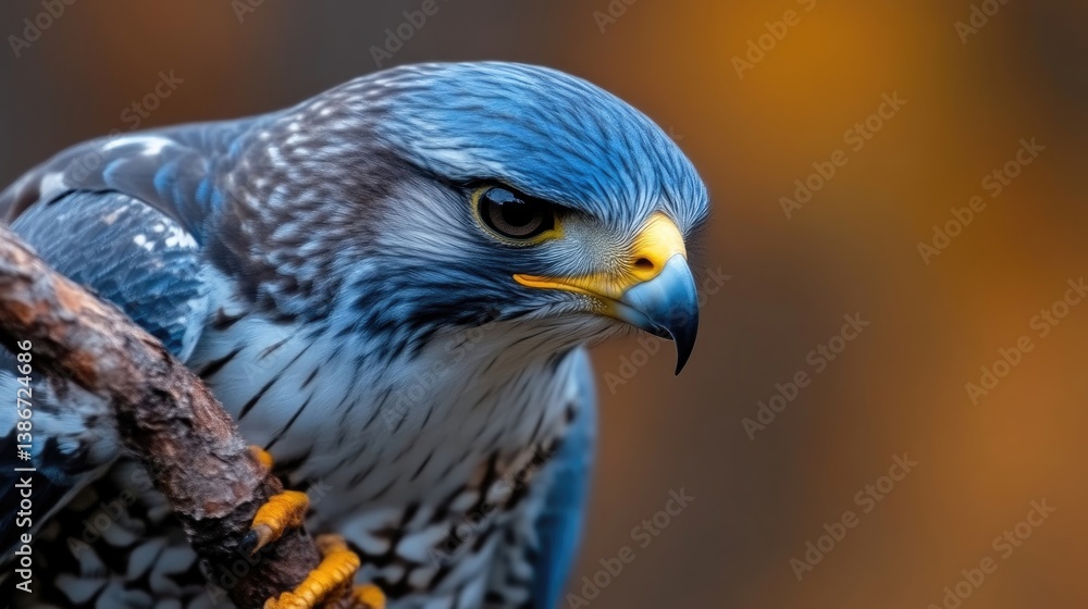 Fototapeta premium Close-up of a sharp-shinned hawk perched
