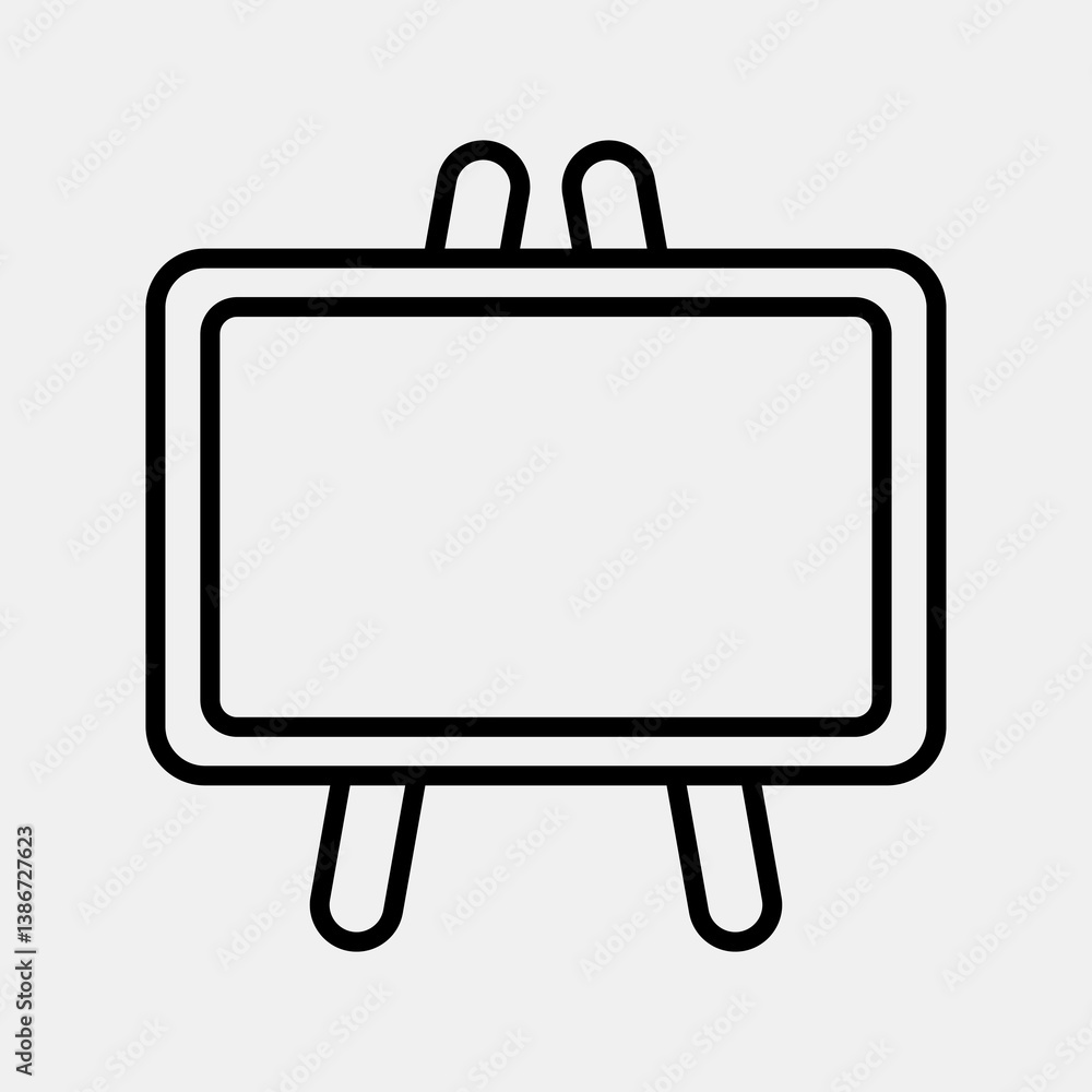 Icon black board. School and education elements. Icons in line style. Good for prints, posters, logo, advertisement, infographics, etc. Icon black board. School and education elements. Icons in line style. Good for prints, posters, logo, advertisement, infographics, etc.
