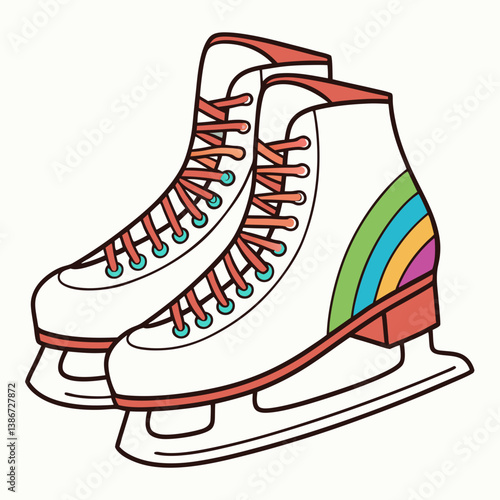 ice skates on white background