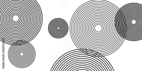 abstract 3d white circle layers background with luxury style, futuristic technology concept. vector illustration