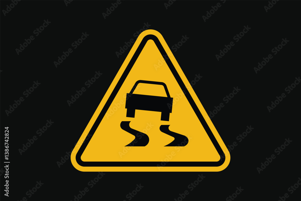 Warning Signs for Slippery Roads Warning Signs for Slippery Roads