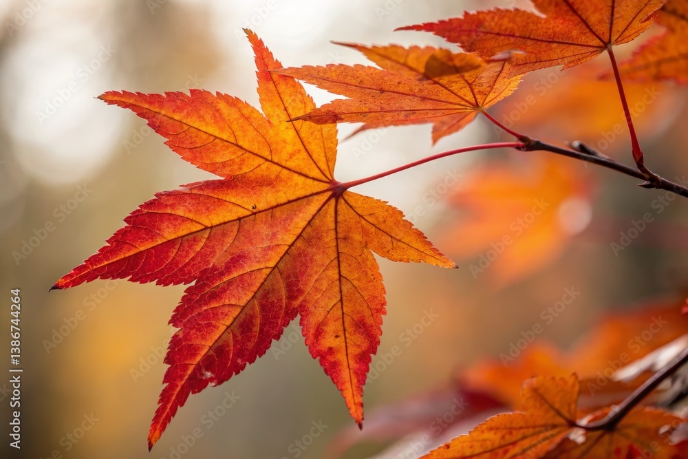 Vibrant Japanese Maple Leaves in Autumn Vibrant Japanese Maple Leaves in Autumn