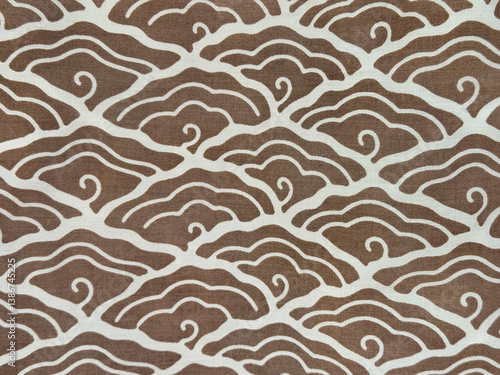 Fotografie Close up of megamendung batik cloud pattern native to Indonesia