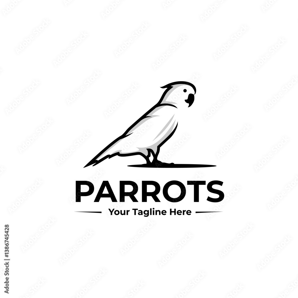 Fototapeta premium vector parrot bird logo design template
