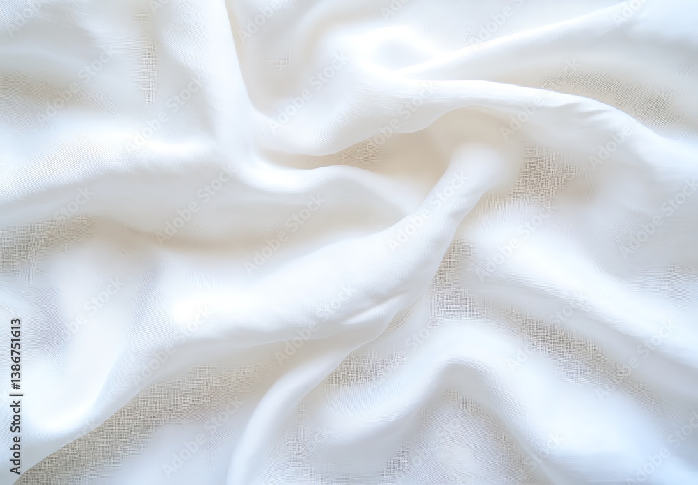 Obraz premium Soft White Fabric Texture for Elegant Background or Textile Design
