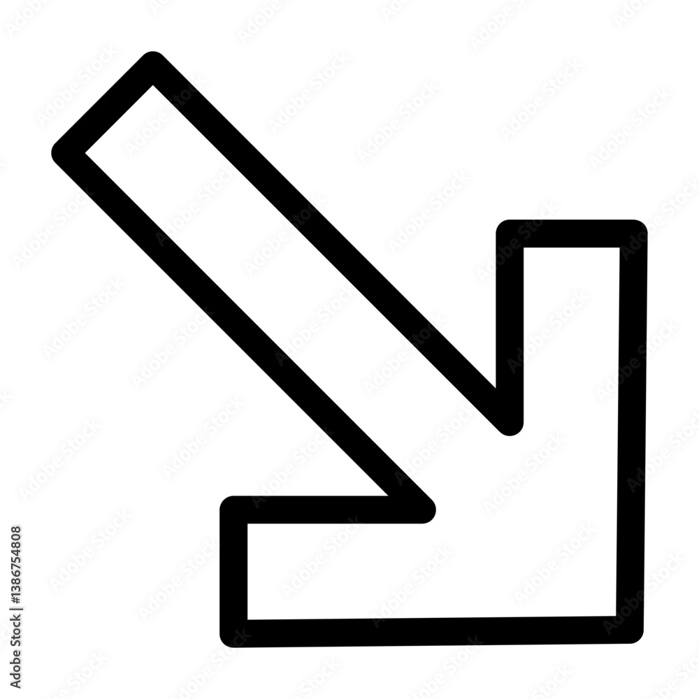 Arrow Down-Right Flat Icon Arrow Down-Right Flat Icon