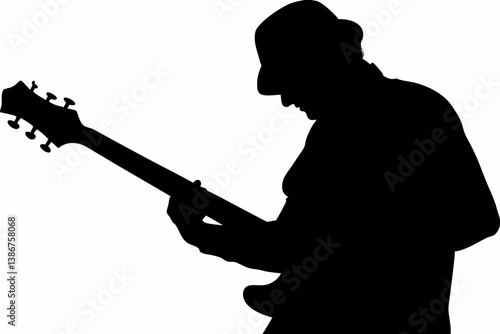 guitar player silhouette