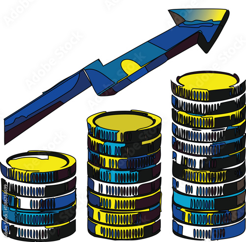 Flat icon of a target with an arrow hitting the bullseye, symbolizing business goals and achievements