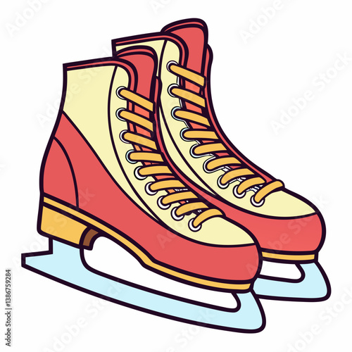 ice skates on a white background