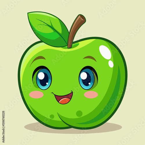 green apple cartoon