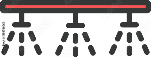 Water Sprinkler Filled Line Icon