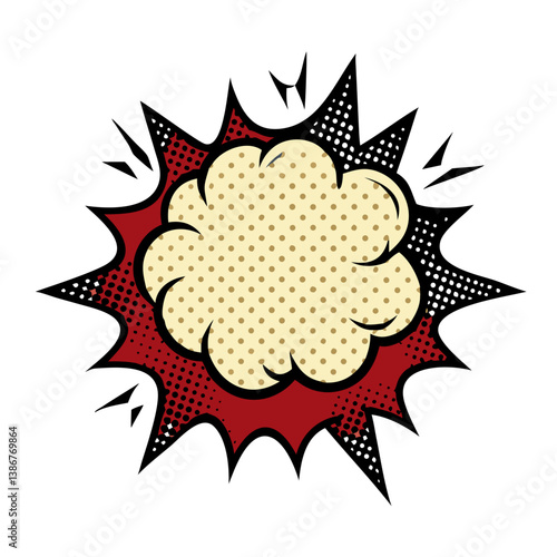 Comic Book Explosion Pop Art Design Element Graphic
