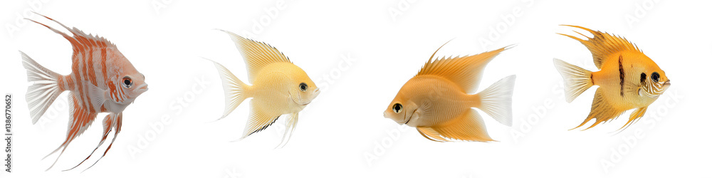 Obraz premium Vibrant Tropical Fish Swimming Gracefully in an Underwater Environment with Colorful Patterns