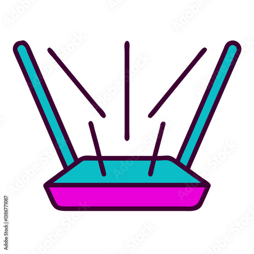 Wireless Router Icon Network, Internet, Wifi, Connection, Signal, Technology, Device, Broadband, Dig