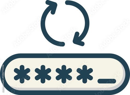 Change Password Filled Line Icon