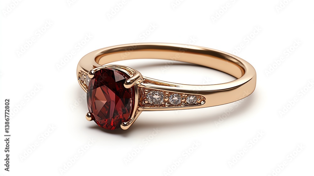 Vintageinspired yellow gold ring with a bold ruby center stone