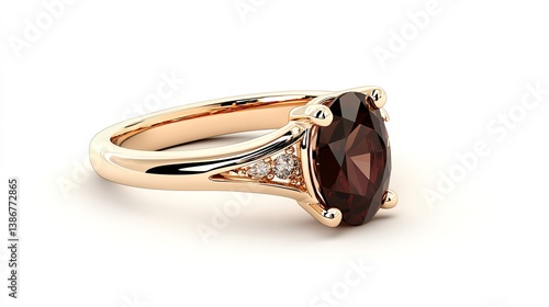 Obraz na płótnie Vintageinspired yellow gold ring with a bold ruby center stone w salonie
