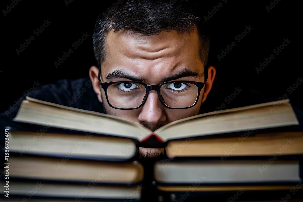 Focused Student with Books