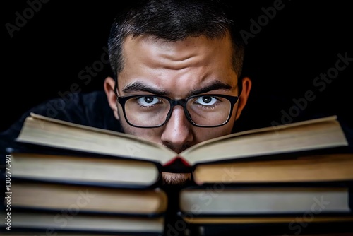 Focused Student with Books