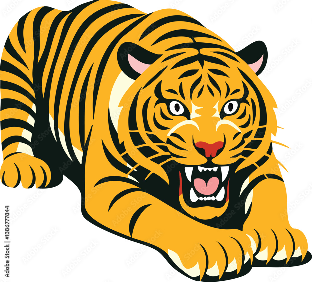 Fototapeta premium Adobe Illustrator Tiger Artwork