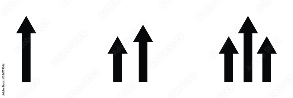 Upward arrow centered in square brackets on white background . vector illustration .EPS 10 . Upward arrow centered in square brackets on white background . vector illustration .EPS 10 .