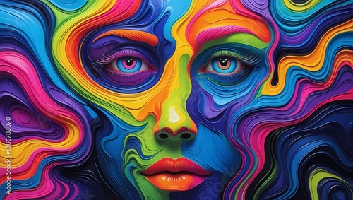 abstract background illustration with full color