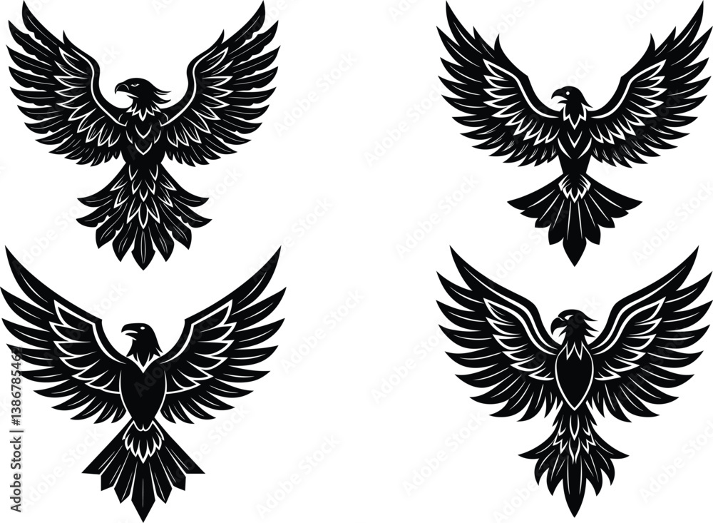 Obraz premium Set of eagle