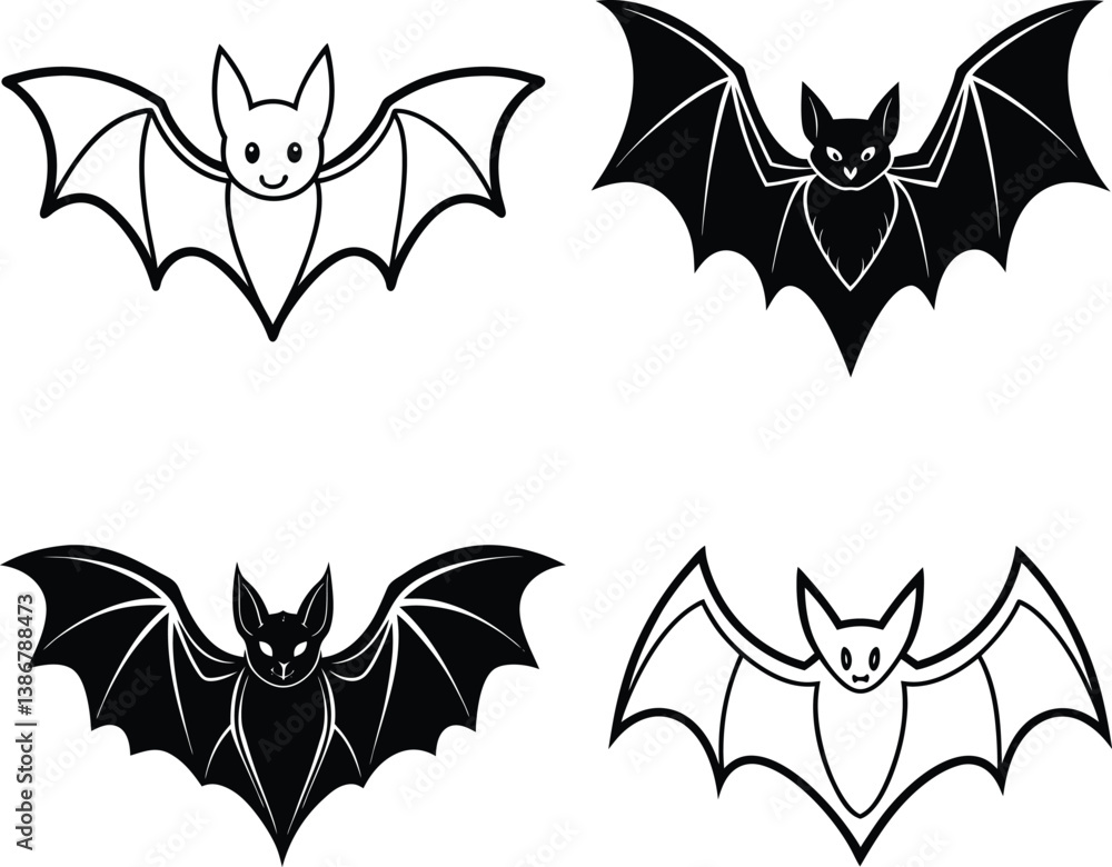 A bat Vector Art Illustration EPS File. 4 Bundle File
A bat Vector Art Illustration EPS File. 4 Bundle File