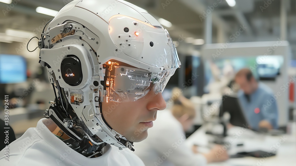 A computer interface integrated into a robotic exoskeleton