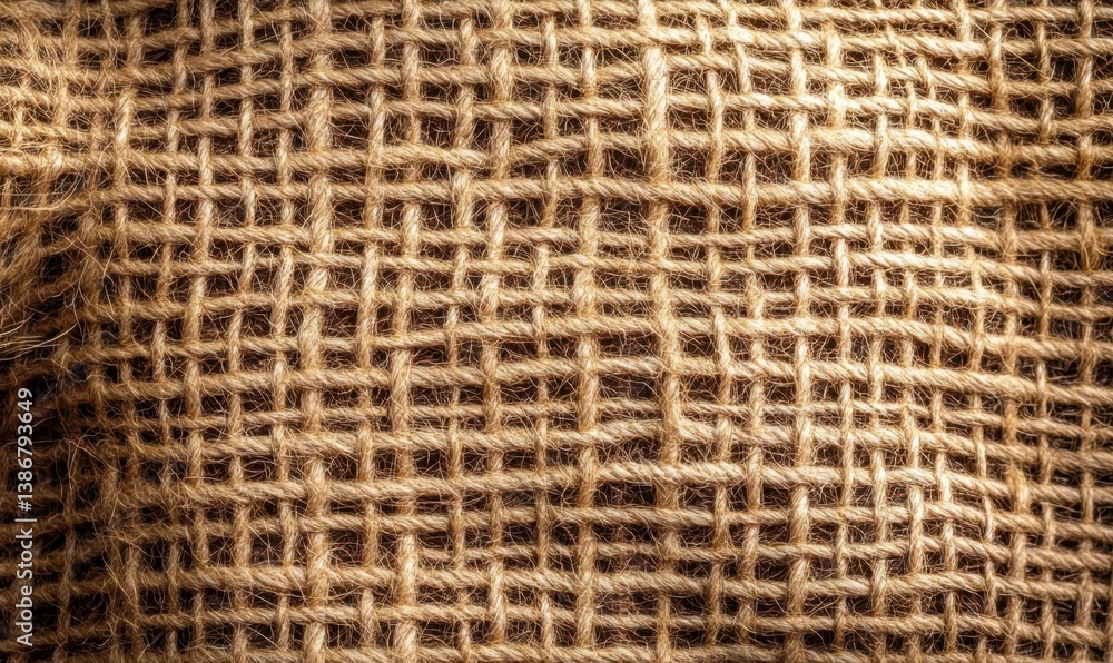 Rustic burlap texture background, woven fibers, close-up Rustic burlap texture background, woven fibers, close-up