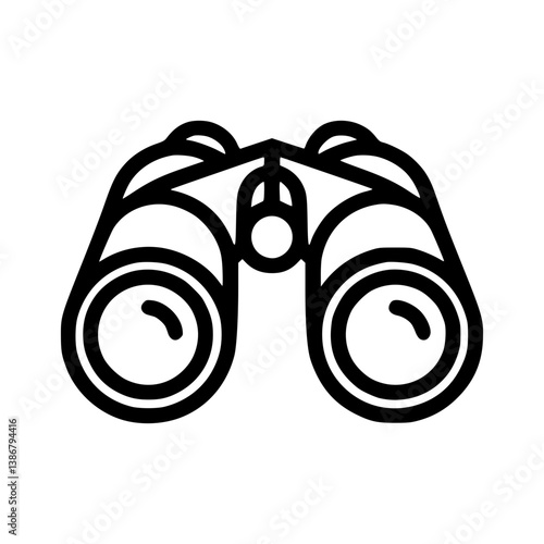 Binoculars Icon - Vector Illustration