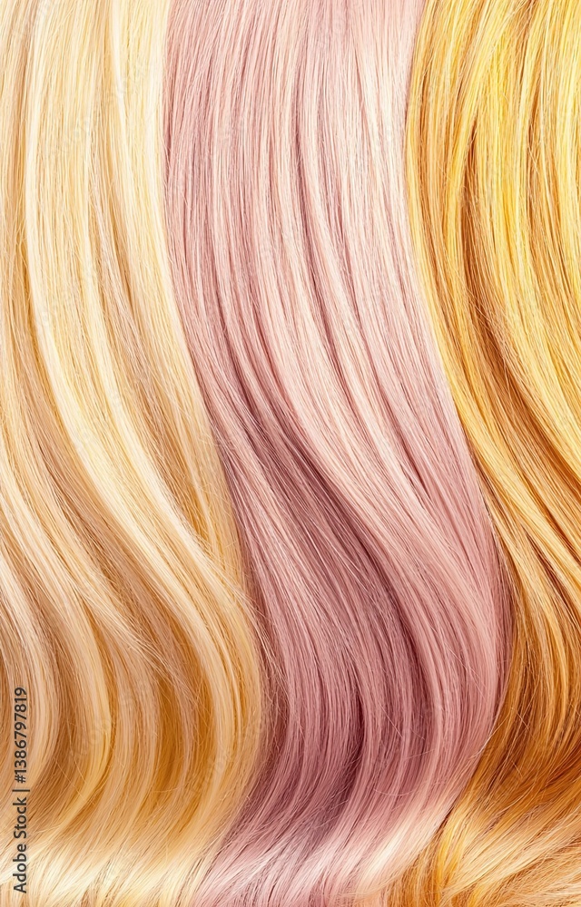 Naklejka premium Background of vivid colored hair isolated 