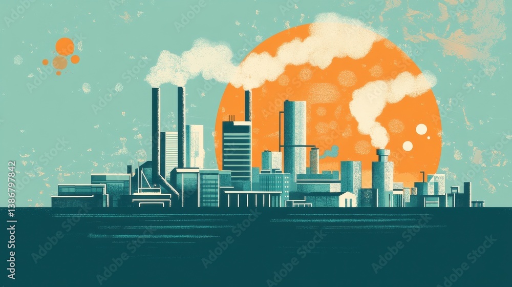 Obraz premium Carbon Tax Economic Impact: Sustainability Concepts with Graphs and Informative Text Space for Economists and Policymakers illustration