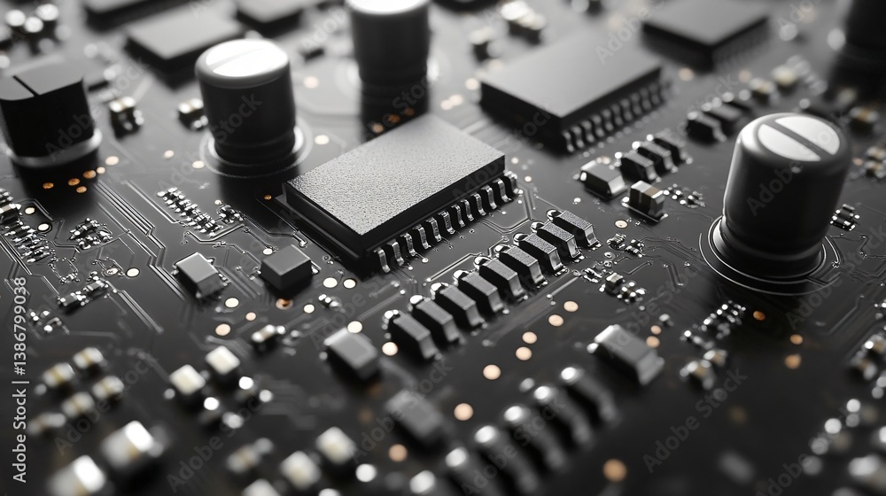 High Tech Circuit Board Microchip Technology of excellence in splendor beyond compare with grace