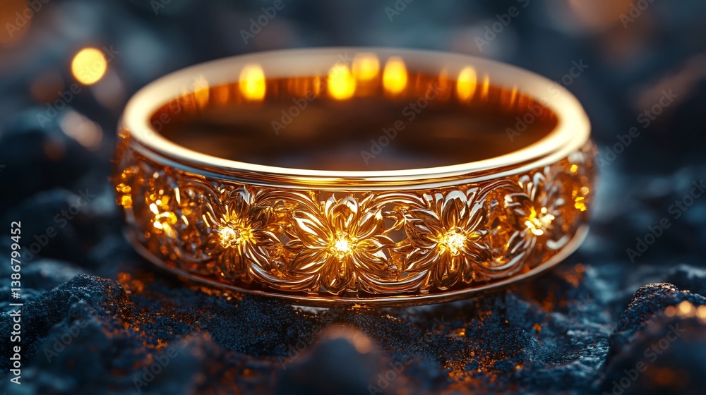 Intricate Gold Ring with Floral Design of excellence in splendor beyond compare with grace Intricate Gold Ring with Floral Design of excellence in splendor beyond compare with grace