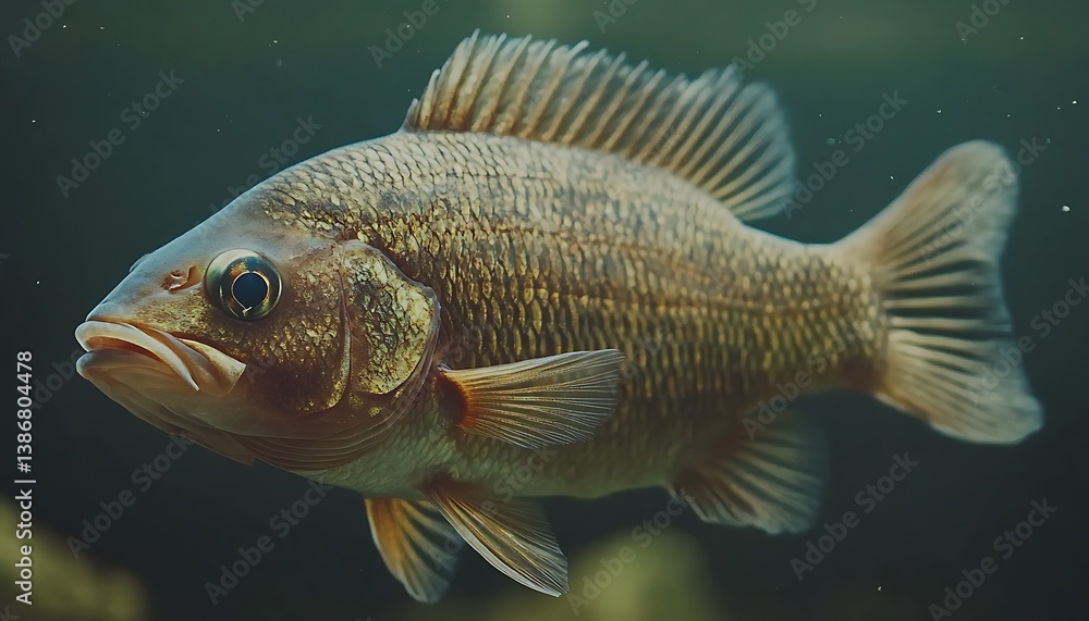 Fish in Aquarium - Profile View Fish in Aquarium - Profile View