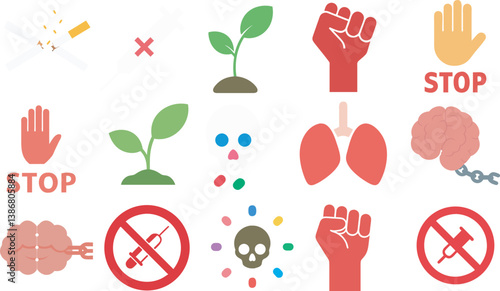 Anti Drug Day, Breaking Free  A Visual Guide to Addiction Recovery, Health, and Empowerment Through Lifestyle Changes and Support