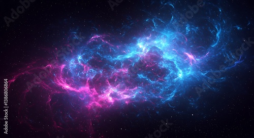 Cosmic Dance: A 3D Nebula AI Generated