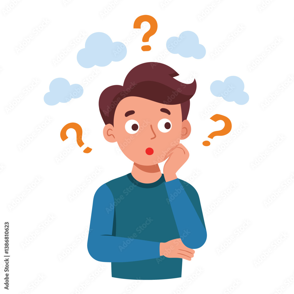 a man is thinking vector a man is thinking vector