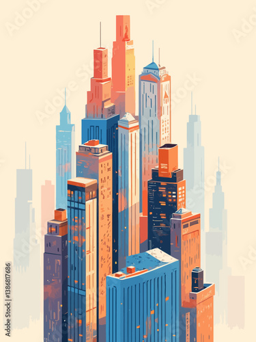 2d high rise building rooftops 2d vector platformer minimalist