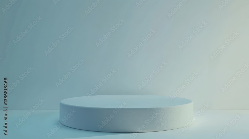Empty white pedestal, studio shot, product presentation Empty white pedestal, studio shot, product presentation