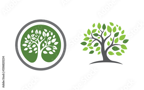 Nature leaf ecology vegan concept Logo illustration v.43