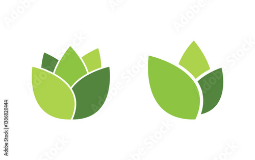 Nature leaf ecology vegan concept Logo illustration v.54