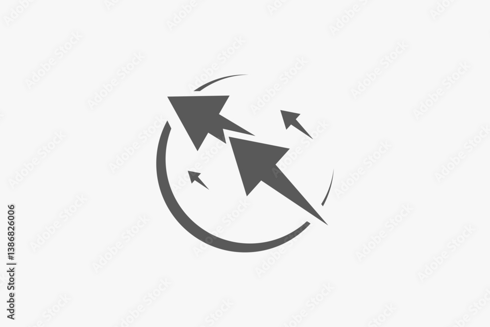 arrow move up in circle logo arrow move up in circle logo
