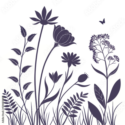 Flower Vector Design Layout.