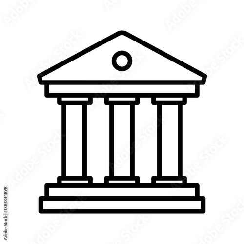 Bank icon on white background